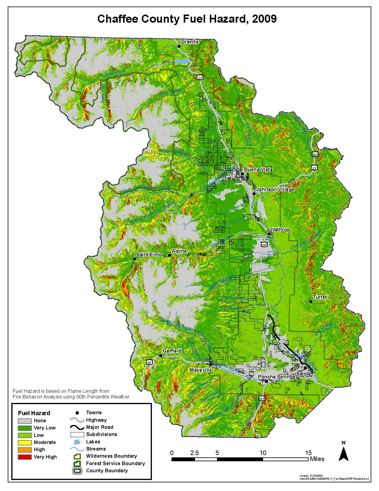 Chaffee County CWPP Overall Risk Rating